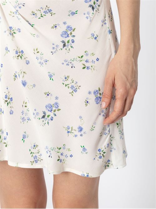 Short dress with floral patterned draping MAR DE MARGARITAS | KARIN050